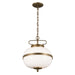 Myhouse Lighting Kichler - 52478CHZ - Two Light Pendant - Opal - Character Bronze