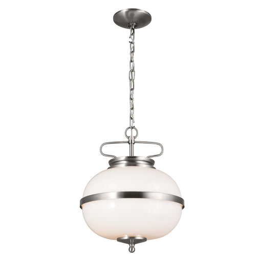 Myhouse Lighting Kichler - 52478CLP - Two Light Pendant - Opal - Classic Pewter