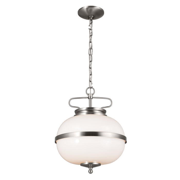 Myhouse Lighting Kichler - 52478CLP - Two Light Pendant - Opal - Classic Pewter