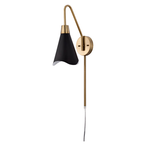 Myhouse Lighting Nuvo Lighting - 60-7467 - One Light Wall Sconce - Tango - Matte Black / Burnished Brass