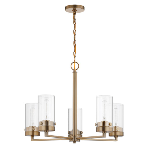 Myhouse Lighting Nuvo Lighting - 60-7535 - Five Light Chandelier - Intersection - Burnished Brass