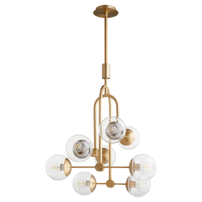 Myhouse Lighting Cyan - 11387 - Eight Light Pendant - Drea - Aged Brass