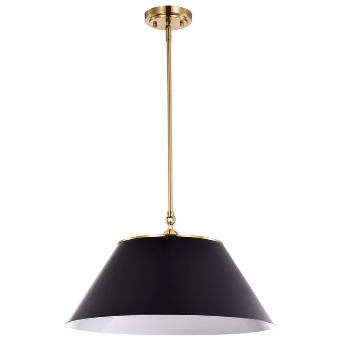 Myhouse Lighting Nuvo Lighting - 60-7414 - Three Light Pendant - Dover - Black / Vintage Brass