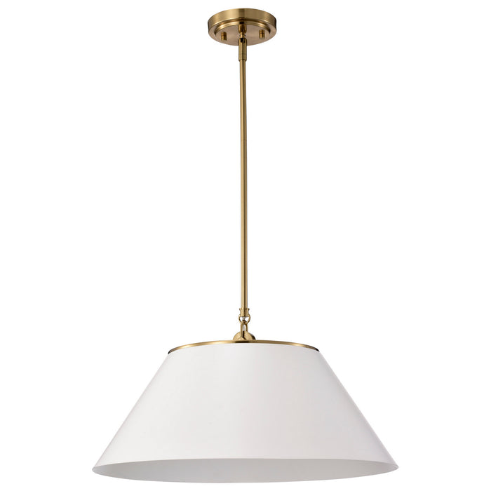 Myhouse Lighting Nuvo Lighting - 60-7415 - Three Light Pendant - Dover - White / Vintage Brass