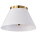 Myhouse Lighting Nuvo Lighting - 60-7418 - Three Light Flush Mount - Dover - White / Vintage Brass