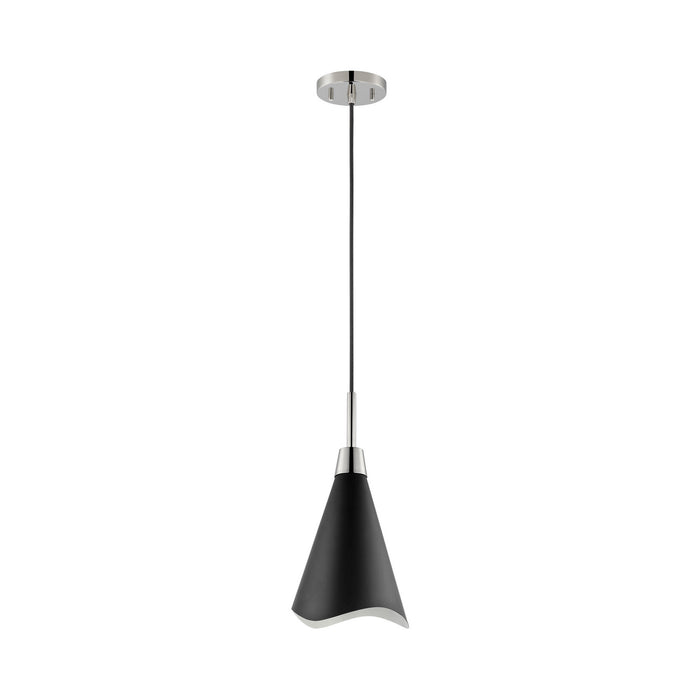 Myhouse Lighting Nuvo Lighting - 60-7472 - One Light Pendant - Tango - Matte Black / Polished Nickel