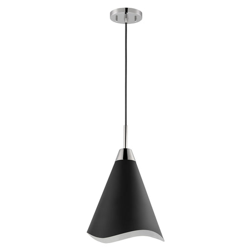 Myhouse Lighting Nuvo Lighting - 60-7475 - One Light Pendant - Tango - Matte Black / Polished Nickel