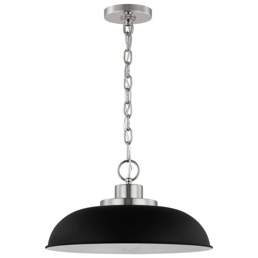 Myhouse Lighting Nuvo Lighting - 60-7482 - One Light Pendant - Colony - Matte Black / Polished Nickel