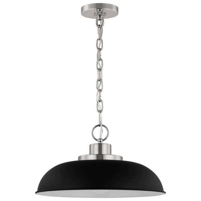 Myhouse Lighting Nuvo Lighting - 60-7482 - One Light Pendant - Colony - Matte Black / Polished Nickel