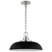 Myhouse Lighting Nuvo Lighting - 60-7482 - One Light Pendant - Colony - Matte Black / Polished Nickel