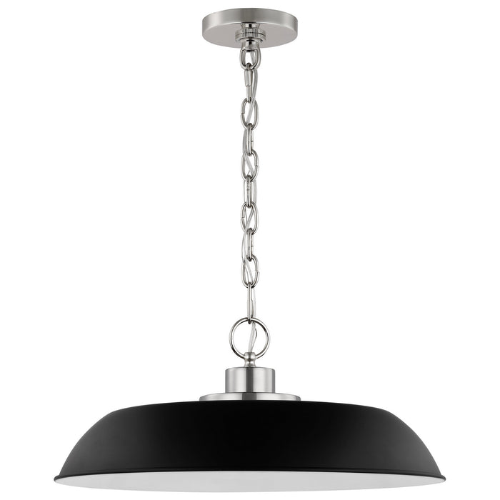 Myhouse Lighting Nuvo Lighting - 60-7485 - One Light Pendant - Colony - Matte Black / Polished Nickel