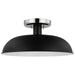 Myhouse Lighting Nuvo Lighting - 60-7492 - One Light Flush Mount - Colony - Matte Black / Polished Nickel