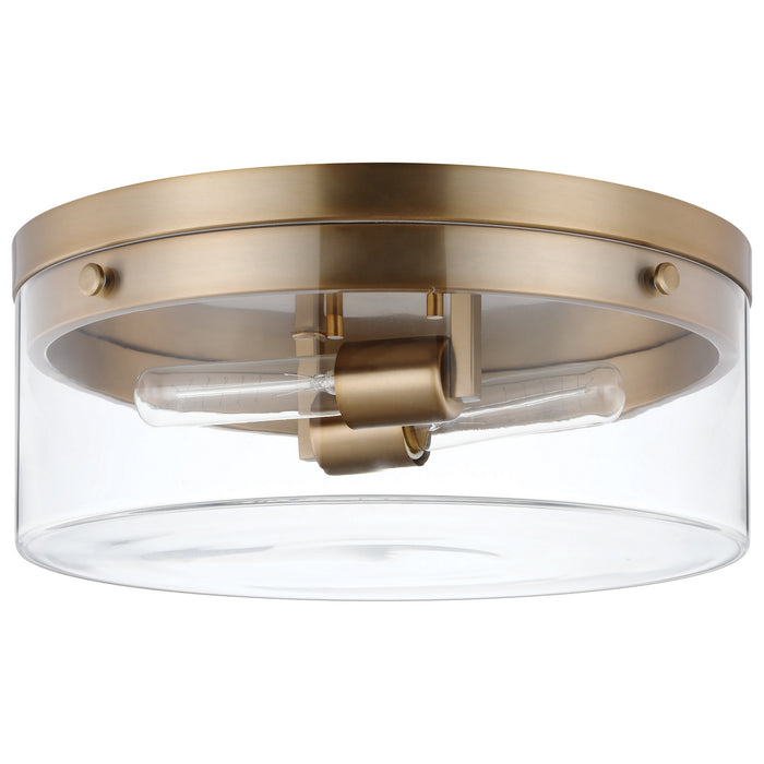 Myhouse Lighting Nuvo Lighting - 60-7536 - Two Light Flush Mount - Intersection - Burnished Brass