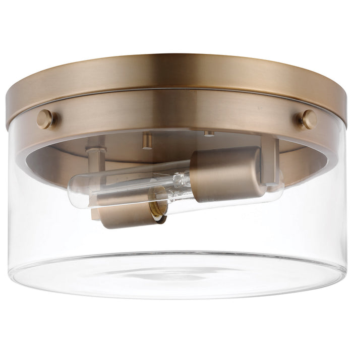 Myhouse Lighting Nuvo Lighting - 60-7537 - Two Light Flush Mount - Intersection - Burnished Brass