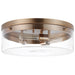 Myhouse Lighting Nuvo Lighting - 60-7538 - Three Light Flush Mount - Intersection - Burnished Brass