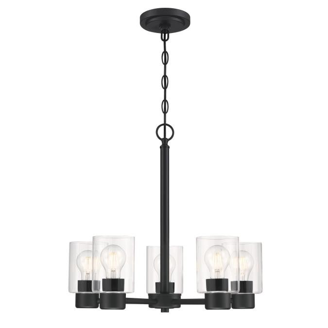 Myhouse Lighting Westinghouse Lighting - 6115300 - Five Light Chandelier - Sylvestre - Matte Black