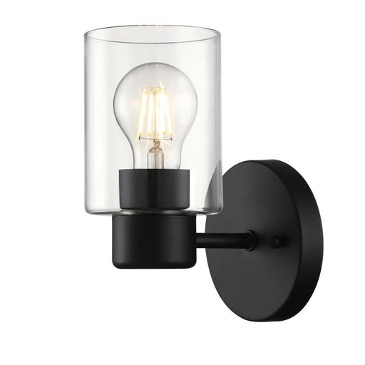 Myhouse Lighting Westinghouse Lighting - 6115500 - One Light Wall Fixture - Sylvestre - Matte Black