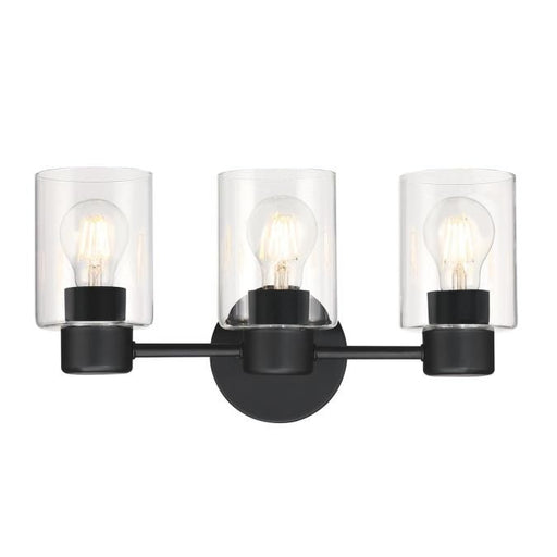 Myhouse Lighting Westinghouse Lighting - 6115600 - Three Light Wall Fixture - Sylvestre - Matte Black