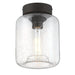 Myhouse Lighting Westinghouse Lighting - 6119300 - One Light Semi-Flush Mount - Judd - Oil Rubbed Bronze With Highlights