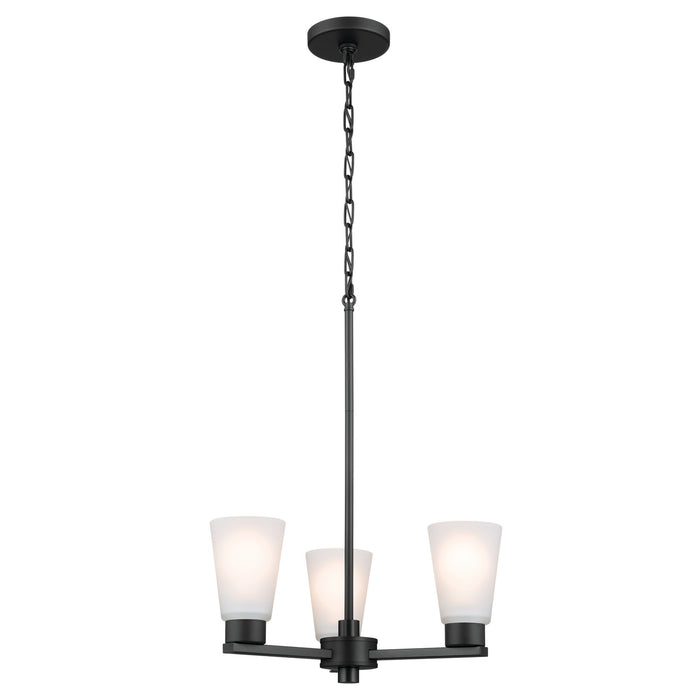 Myhouse Lighting Kichler - 52435BK - Three Light Chandelier - Stamos - Black