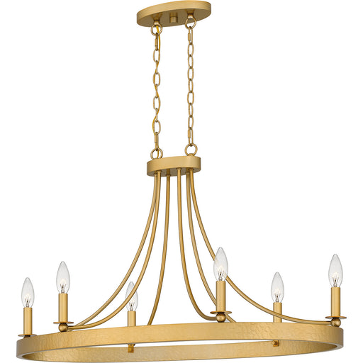 Myhouse Lighting Quoizel - APN636LG - Six Light Island Chandelier - Aspyn - Light Gold