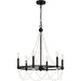 Myhouse Lighting Quoizel - BGA5021MBK - Six Light Chandelier - Brigitta - Matte Black