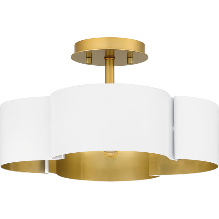 Myhouse Lighting Quoizel - BSM1714W - Four Light Semi-Flush Mount - Balsam - Matte White