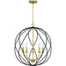 Myhouse Lighting Quoizel - BYN2824AB - Five Light Pendant - Bryn - Aged Brass