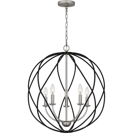 Myhouse Lighting Quoizel - BYN2824AN - Five Light Pendant - Bryn - Antique Nickel