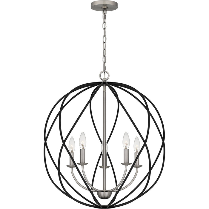 Myhouse Lighting Quoizel - BYN2824AN - Five Light Pendant - Bryn - Antique Nickel