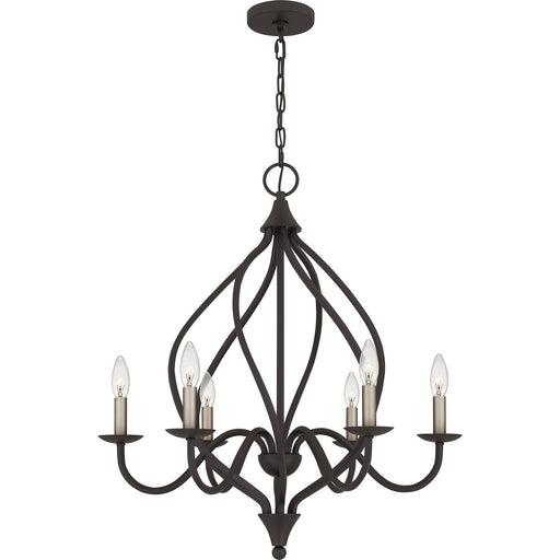 Myhouse Lighting Quoizel - DUP5025OZ - Six Light Chandelier - Dupont - Old Bronze