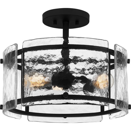 Myhouse Lighting Quoizel - FTS1716EK - Three Light Semi Flush Mount - Fortress - Earth Black