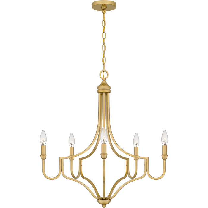 Myhouse Lighting Quoizel - MAB5026LG - Five Light Chandelier - Mabel - Light Gold