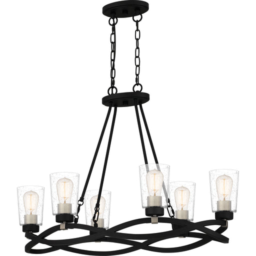 Myhouse Lighting Quoizel - OLK632EK - Six Light Island Chandelier - Overlook - Earth Black