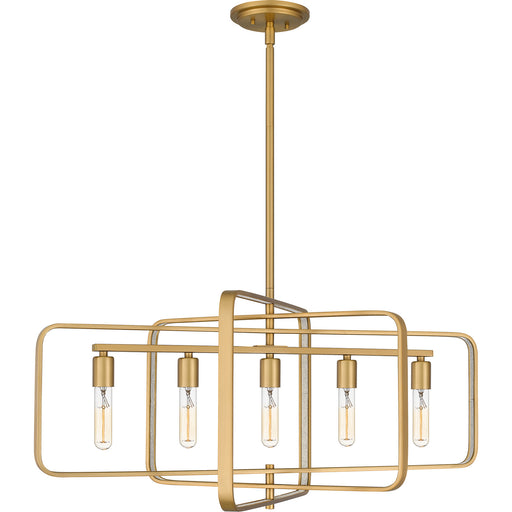 Myhouse Lighting Quoizel - PCDPR534BWS - Five Light Island Chandelier - Dupree - Brushed Weathered Brass