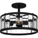 Myhouse Lighting Quoizel - PCLCA1715MBK - Three Light Semi Flush Mount - Lucia - Matte Black