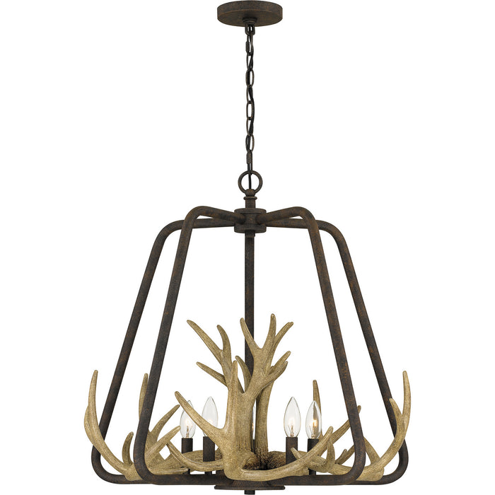 Myhouse Lighting Quoizel - QOP5616RK - Five Light Pendant - Quoizel Oversized Pendant - Rustic Black