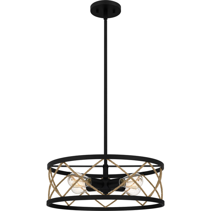 Myhouse Lighting Quoizel - QP5632MBK - Four Light Pendant - Quoizel Pendant - Matte Black