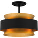 Myhouse Lighting Quoizel - QSF5570EK - Three Light Semi Flush Mount - Quoizel Semi-Flush Mount - Earth Black