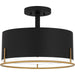 Myhouse Lighting Quoizel - QSF5580MBK - Three Light Semi Flush Mount - Quoizel Semi-Flush Mount - Matte Black