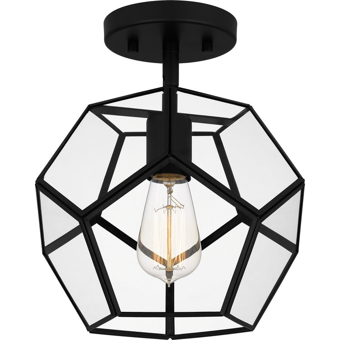 Myhouse Lighting Quoizel - QSF5593MBK - One Light Semi Flush Mount - Quoizel Semi-Flush Mount - Matte Black