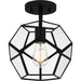 Myhouse Lighting Quoizel - QSF5593MBK - One Light Semi Flush Mount - Quoizel Semi-Flush Mount - Matte Black