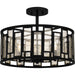 Myhouse Lighting Quoizel - QSF5600MBK - Four Light Semi-Flush Mount - Quoizel Semi-Flush Mount - Matte Black