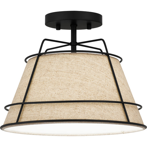 Myhouse Lighting Quoizel - QSF5629MBK - One Light Semi Flush Mount - Quoizel Semi-Flush Mount - Matte Black