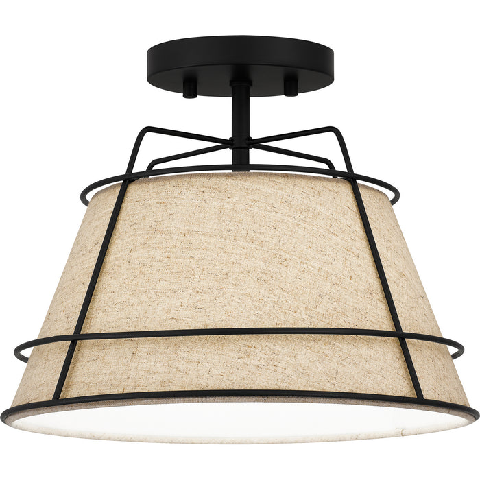 Myhouse Lighting Quoizel - QSF5629MBK - One Light Semi Flush Mount - Quoizel Semi-Flush Mount - Matte Black