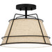 Myhouse Lighting Quoizel - QSF5629MBK - One Light Semi Flush Mount - Quoizel Semi-Flush Mount - Matte Black