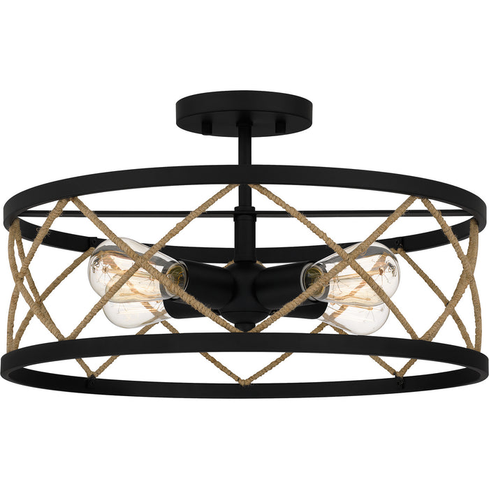 Myhouse Lighting Quoizel - QSF5632MBK - Four Light Semi-Flush Mount - Quoizel Semi-Flush Mount - Matte Black