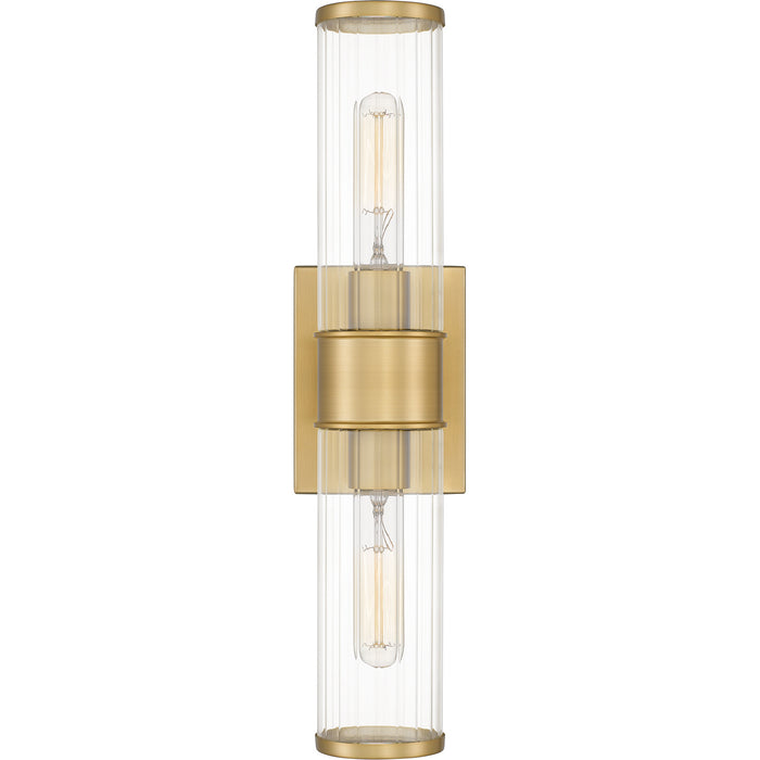 Myhouse Lighting Quoizel - QW16128AB - Two Light Wall Sconce - Quoizel Wood - Aged Brass