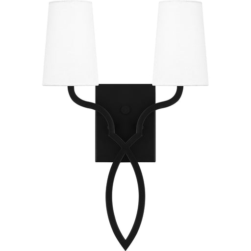 Myhouse Lighting Quoizel - QW16130MBK - Two Light Wall Sconce - Quoizel Wood - Matte Black