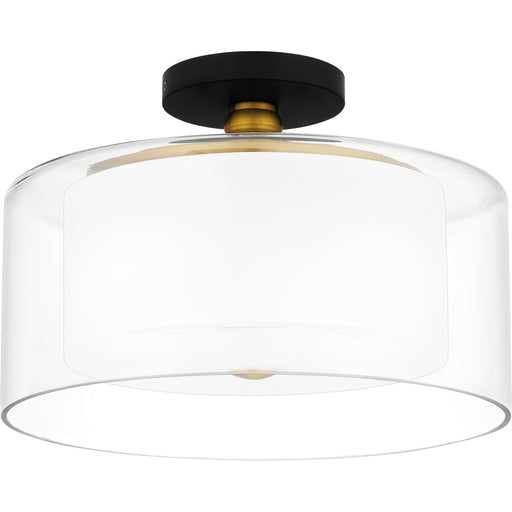 Myhouse Lighting Quoizel - ROW1714MBK - Two Light Semi Flush Mount - Rowland - Matte Black